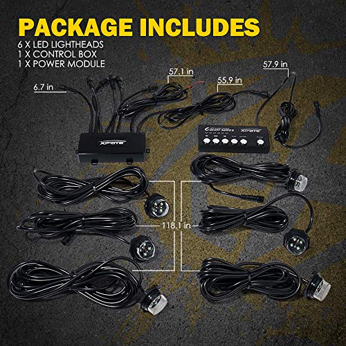 Kit de Luces Estroboscópicas Ocultas LED Ámbar Xprite 20 - Imagen 8