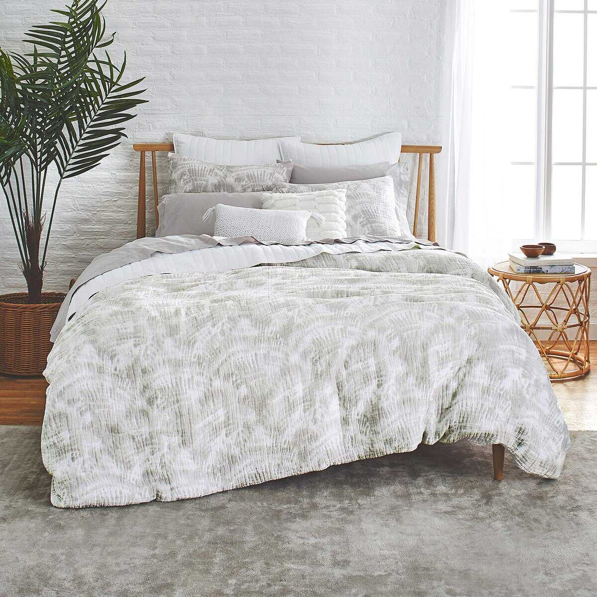 Juego de Edredón de Algodón de 3 Piezas Watercolor Palm de - Imagen 3