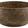 Cuenco de Canto de Bronce con Anillo de Fieltro y Cubierta,