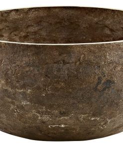 Cuenco de Canto de Bronce con Anillo de Fieltro y Cubierta,