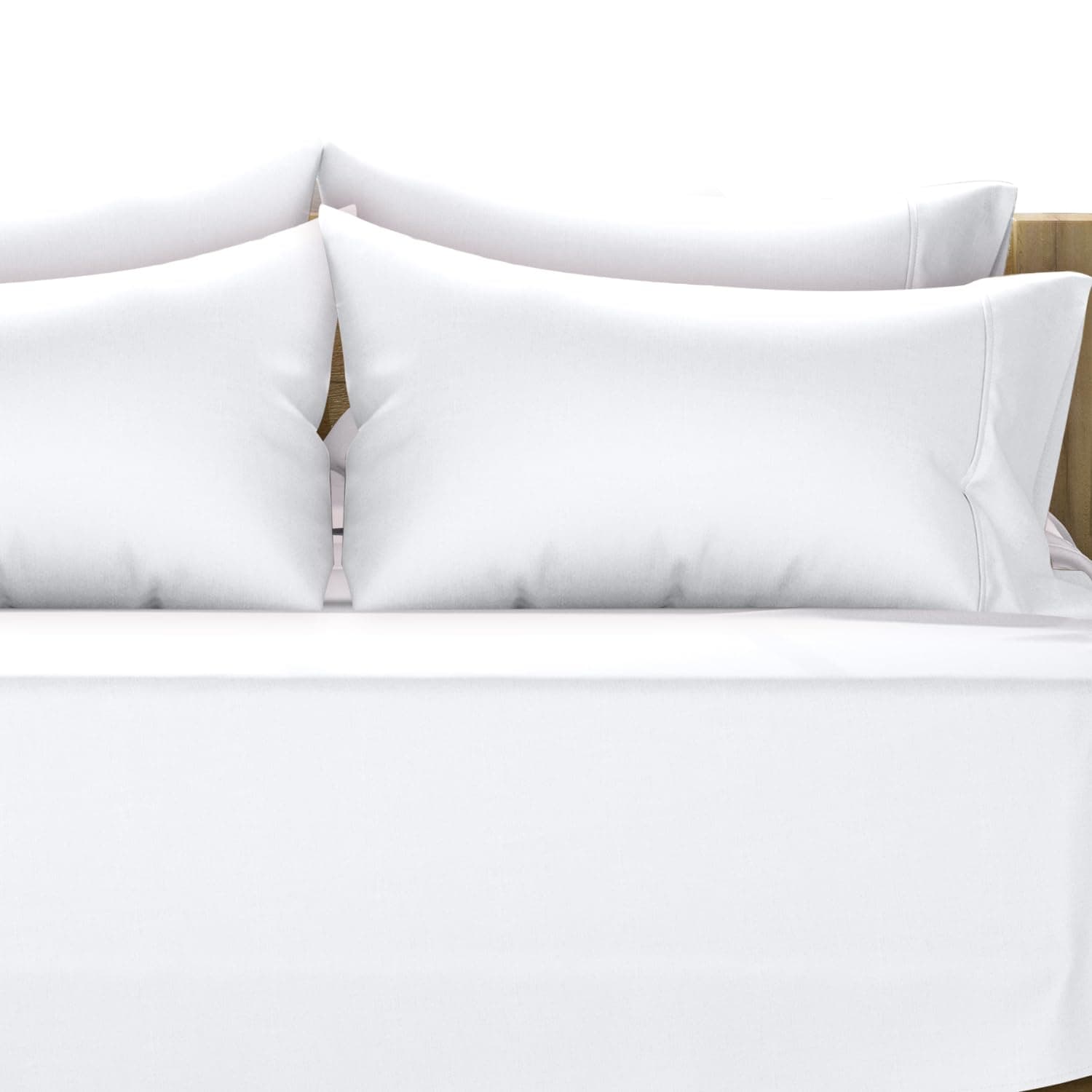 Juego de sábanas Queen blanco 100% algodón egipcio de TEXAS