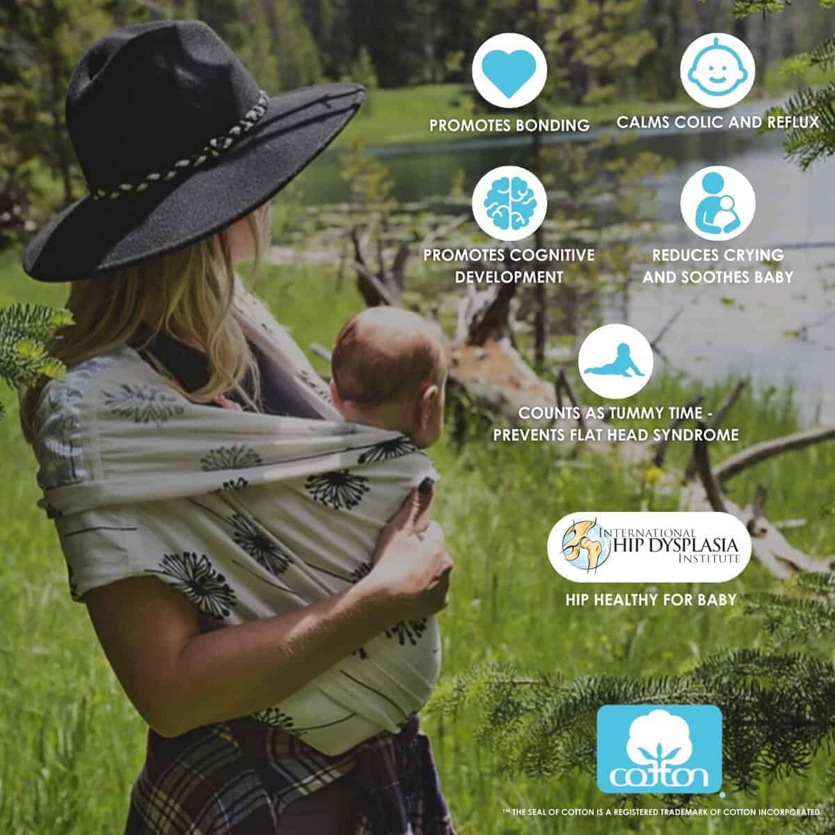 Portabebés Original Baby K'tan: #1 Envoltura Fácil, Suave, - Imagen 5