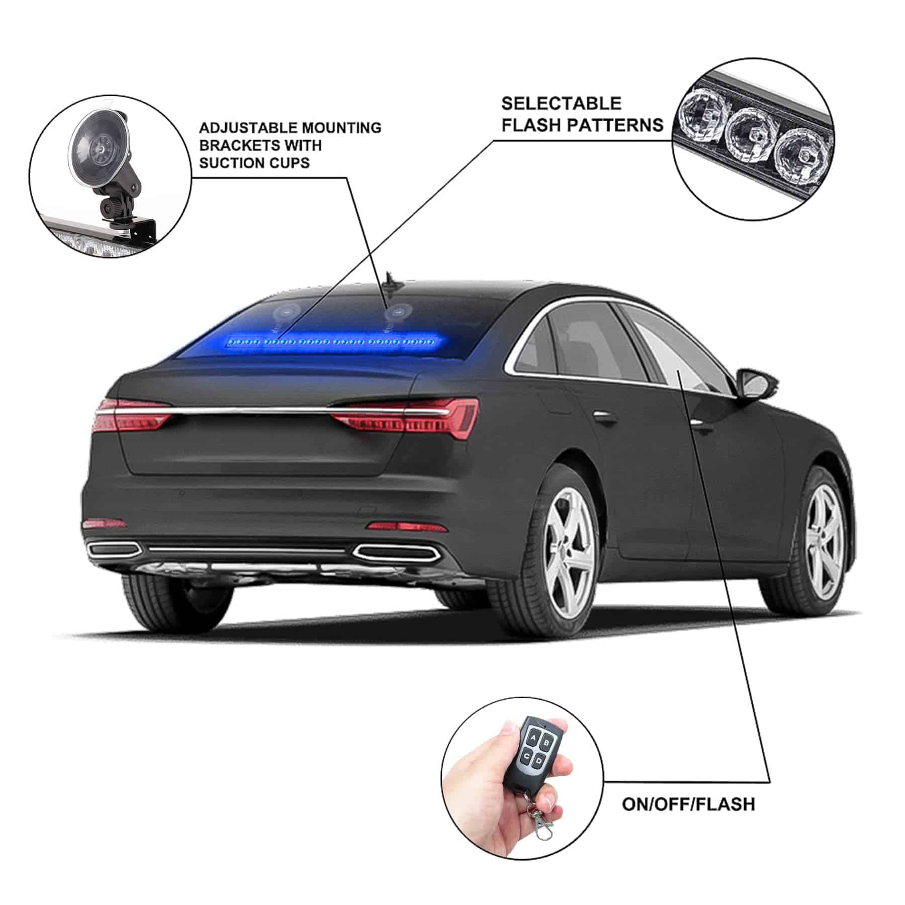 TeddyTT Luces estroboscópicas de emergencia para vehículos - Imagen 6