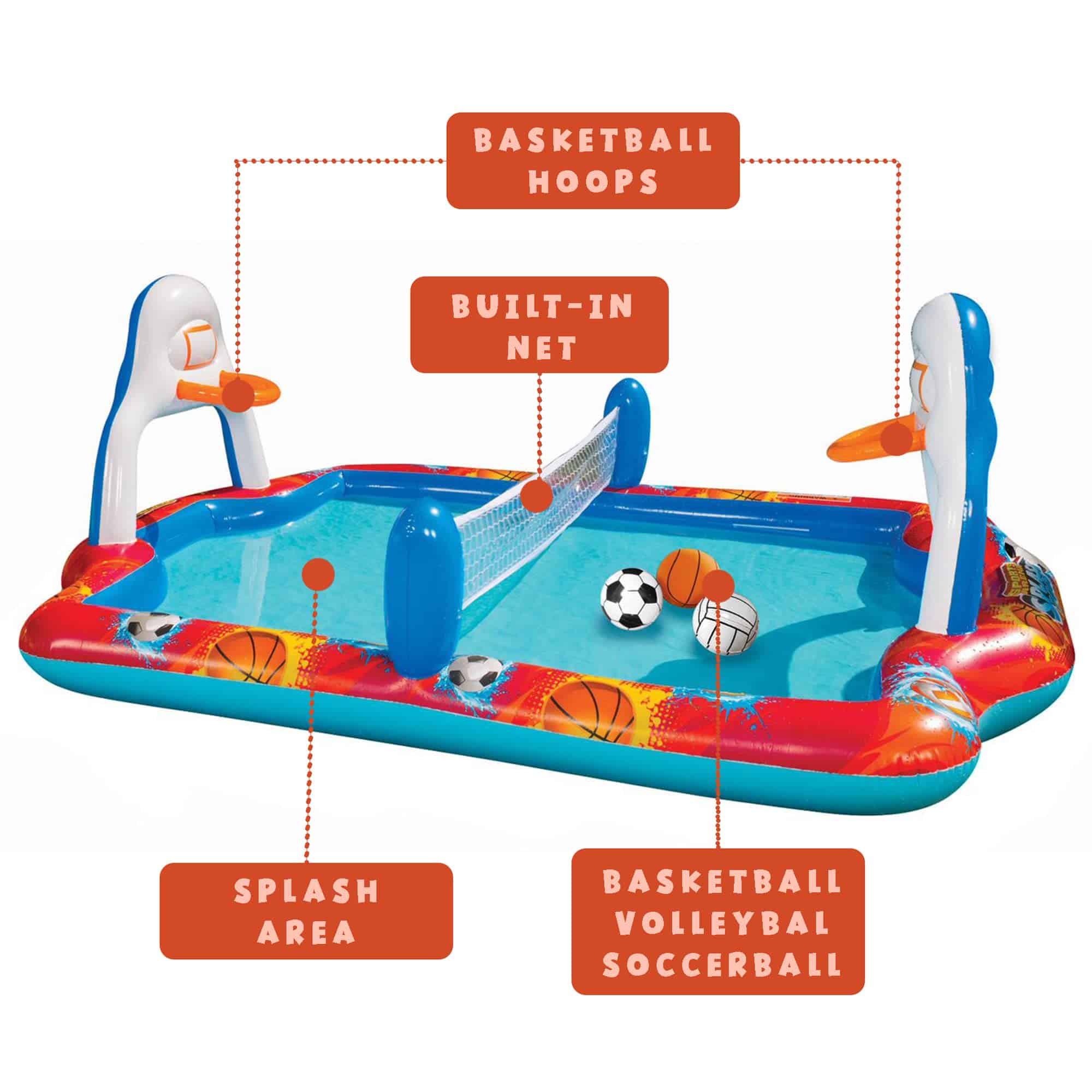 Banzai Outdoor Inflatable Sports Arena 4 en 1 Centro de - Imagen 5
