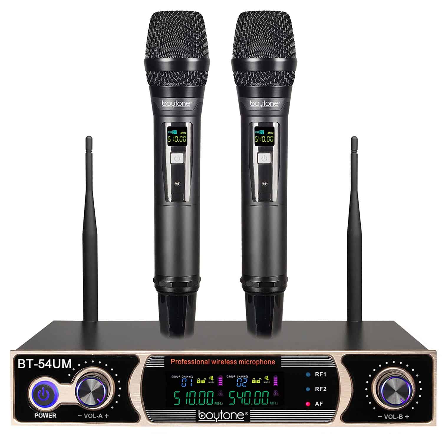 Sistema de Micrófono Inalámbrico Boytone BT-54UM de Doble