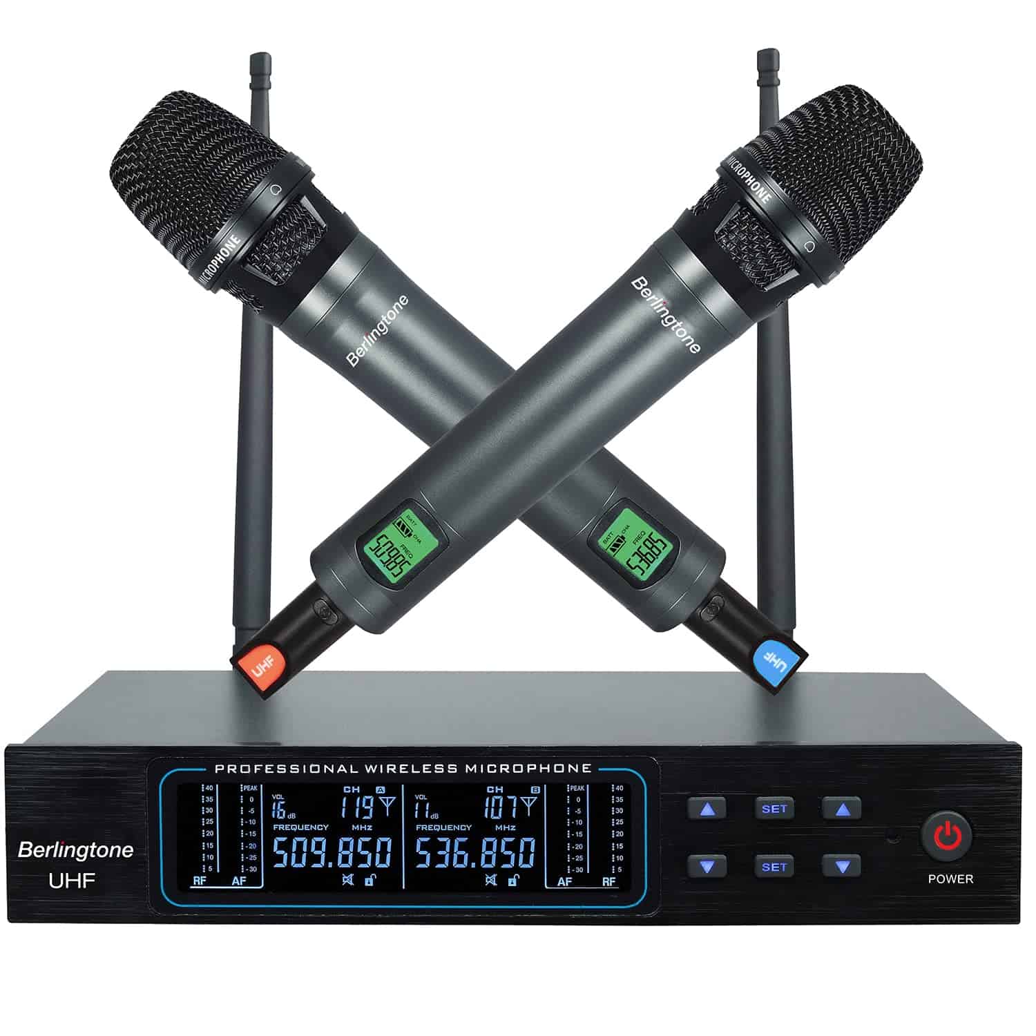 Sistema de Micrófono Inalámbrico Dual UHF Berlingtone
