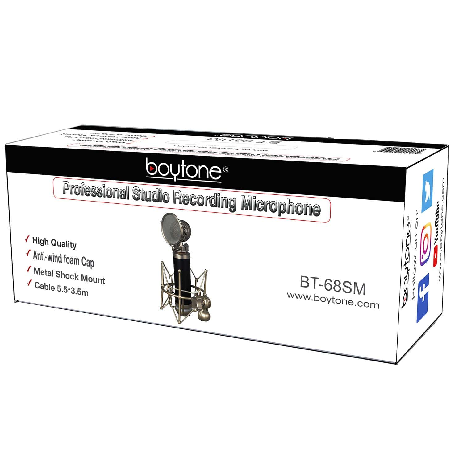 Micrófono Boytone BT-68SM Profesional de Condensador para - Imagen 8