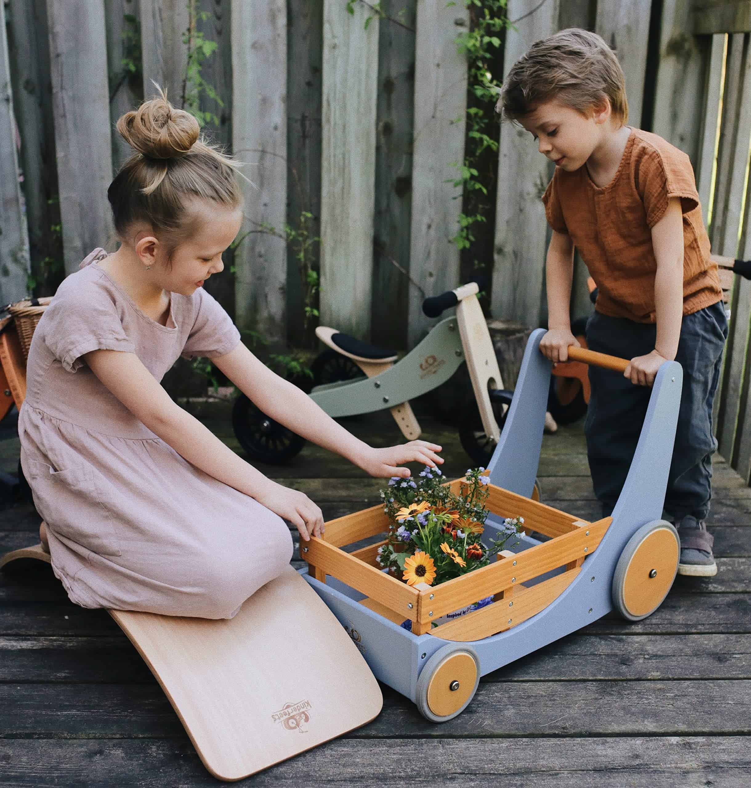 Kinderfeets Carrito Andador de Madera 2 en 1 con Ruedas de - Imagen 10