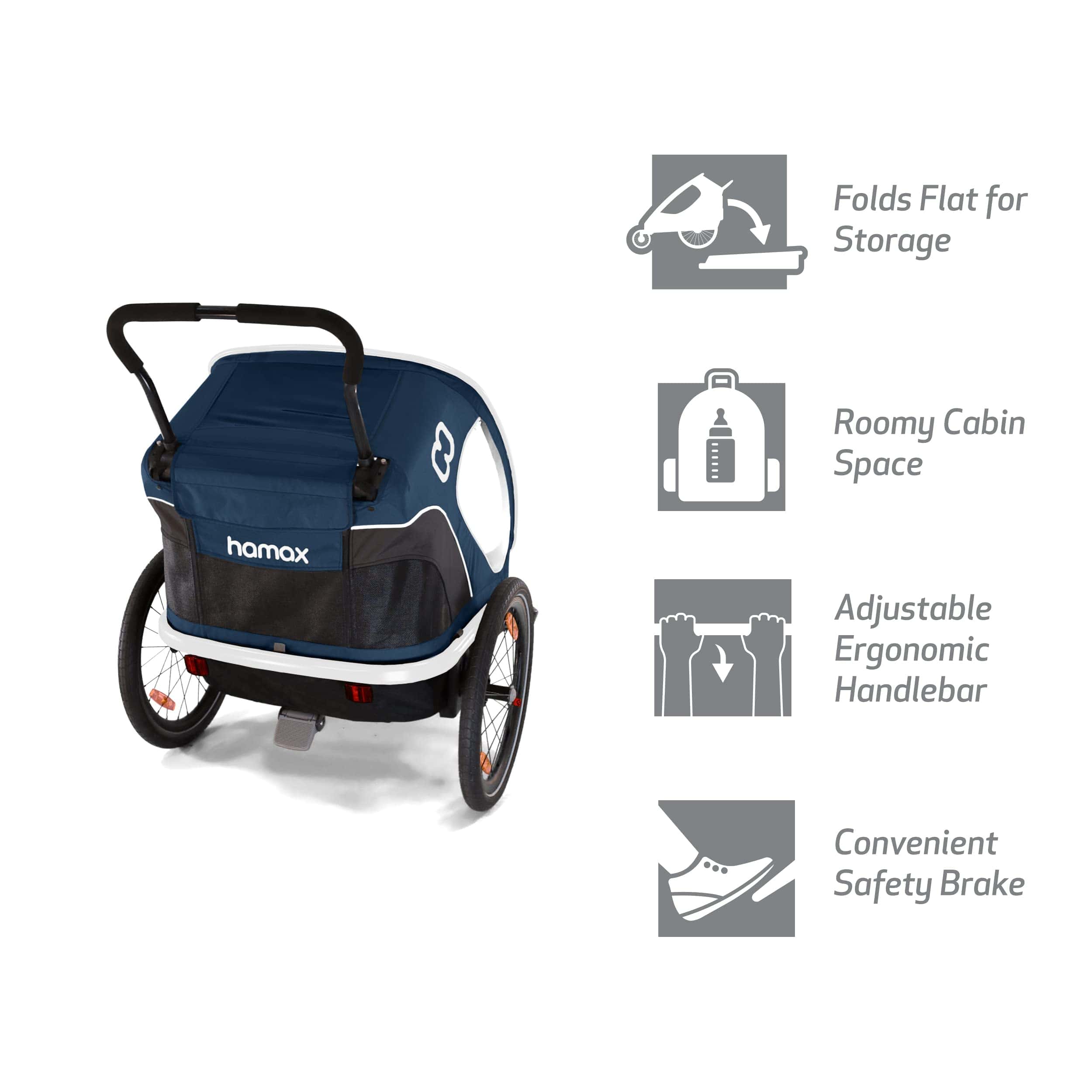 Remolque de bicicleta para niños Hamax Outback One Seat - Imagen 6