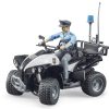 Bruder 63011 Cuatrimoto de Policía con Policía de Piel