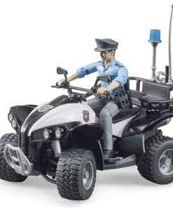 Bruder 63011 Cuatrimoto de Policía con Policía de Piel