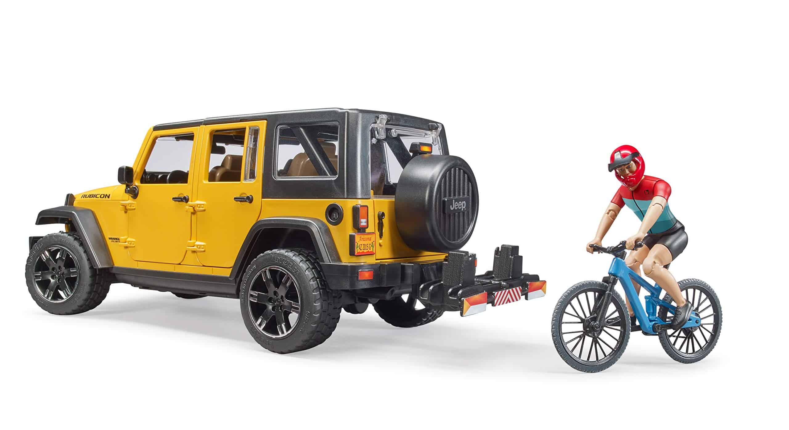 Bruder 02543 Jeep Wrangler Rubicon con Bicicleta de Montaña - Imagen 4