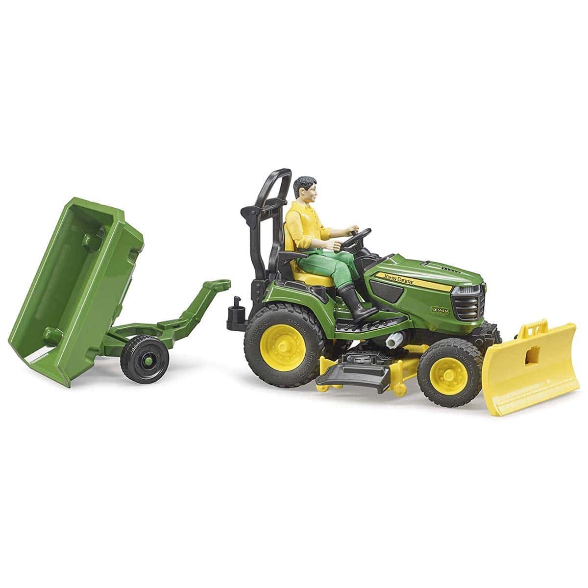 Tractor de Césped John Deere con Remolque y Jardinero - Imagen 3