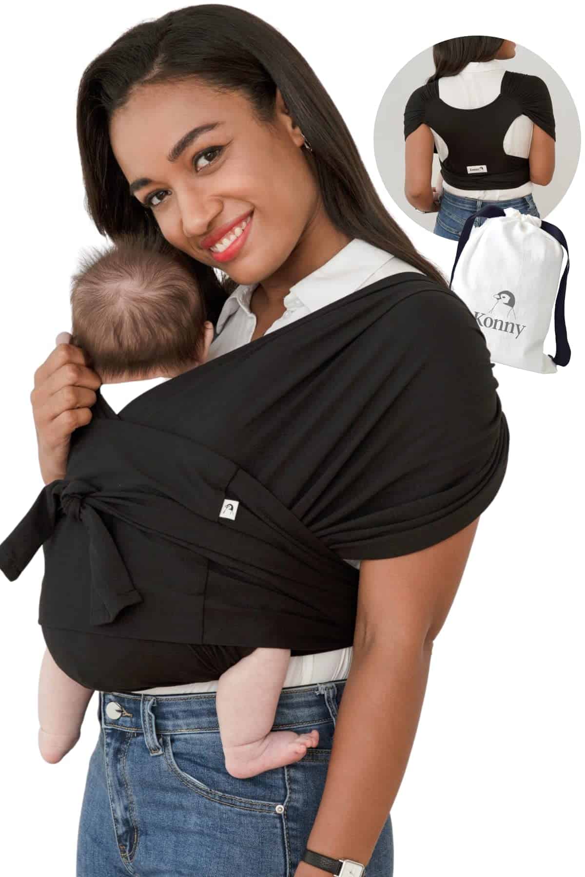 Konny Baby Carrier Elastech Luxury Carrier Wrap, Fácil de