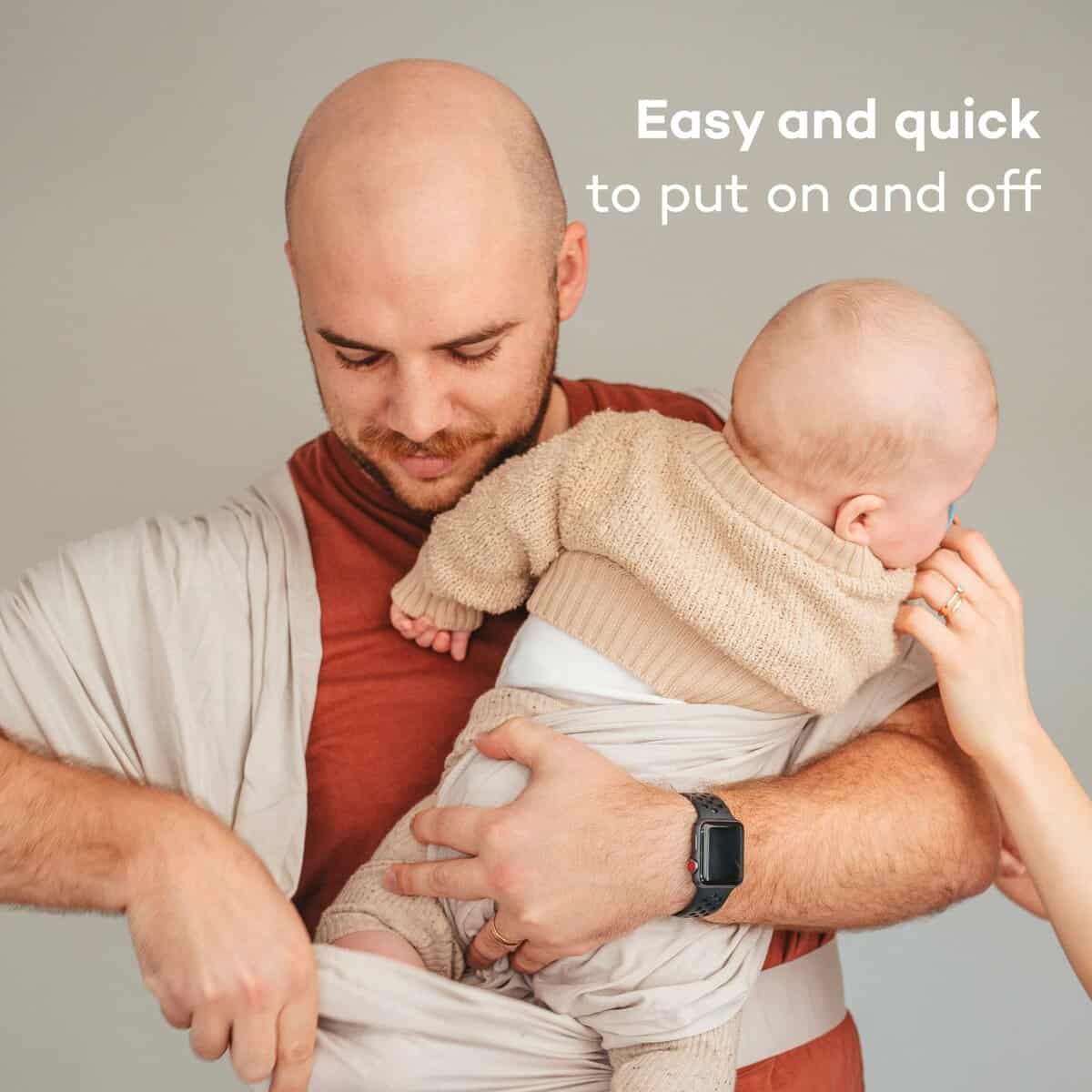 Konny Baby Carrier Elastech Luxury Carrier Wrap, Fácil de - Imagen 4