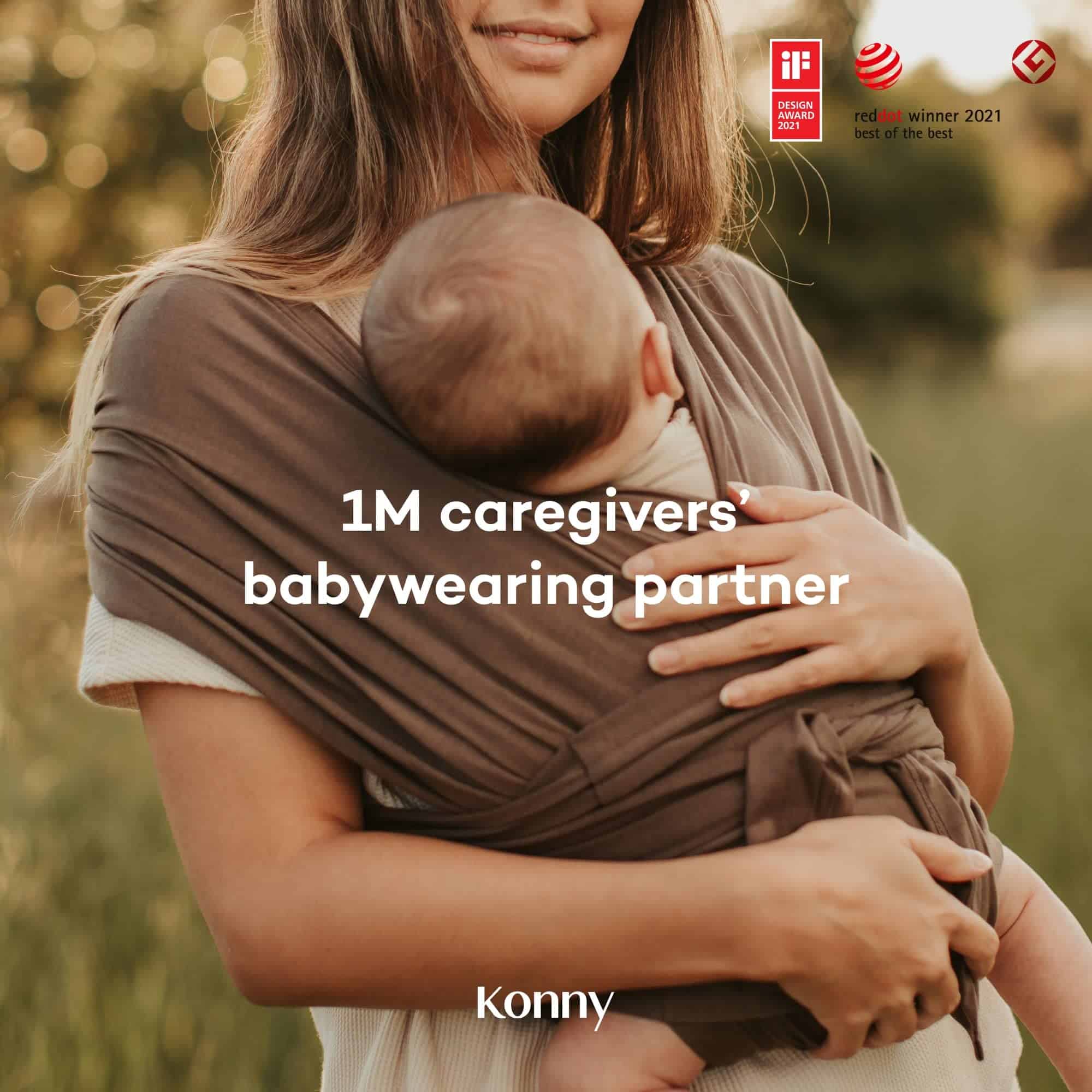 Konny Baby Carrier Elastech Luxury Carrier Wrap, Fácil de - Imagen 6