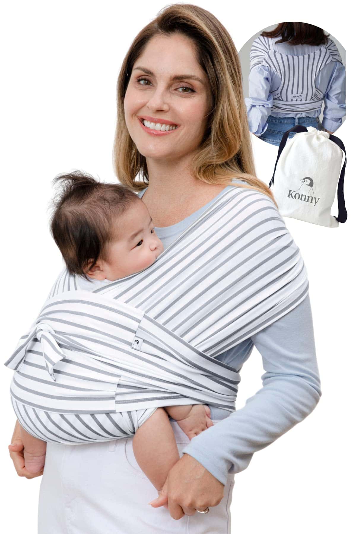 Portabebés Elastech Konny Baby Carrier, Fácil de Usar,