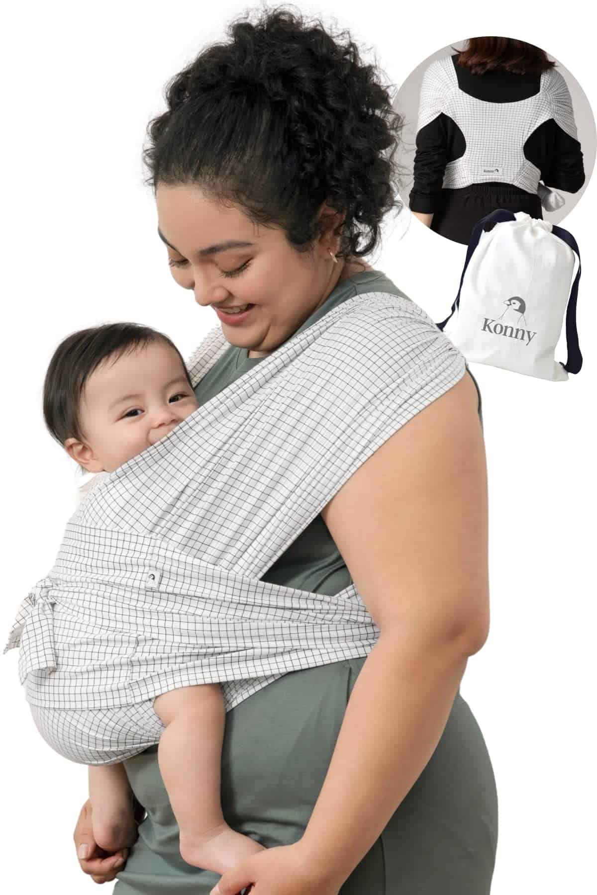 Konny Baby Carrier Elastech Luxury Carrier Wrap, Fácil de