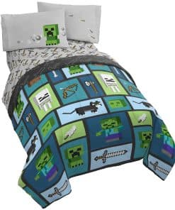 Set de Cama Gemelar Jay Franco Minecraft Chibi College de 4