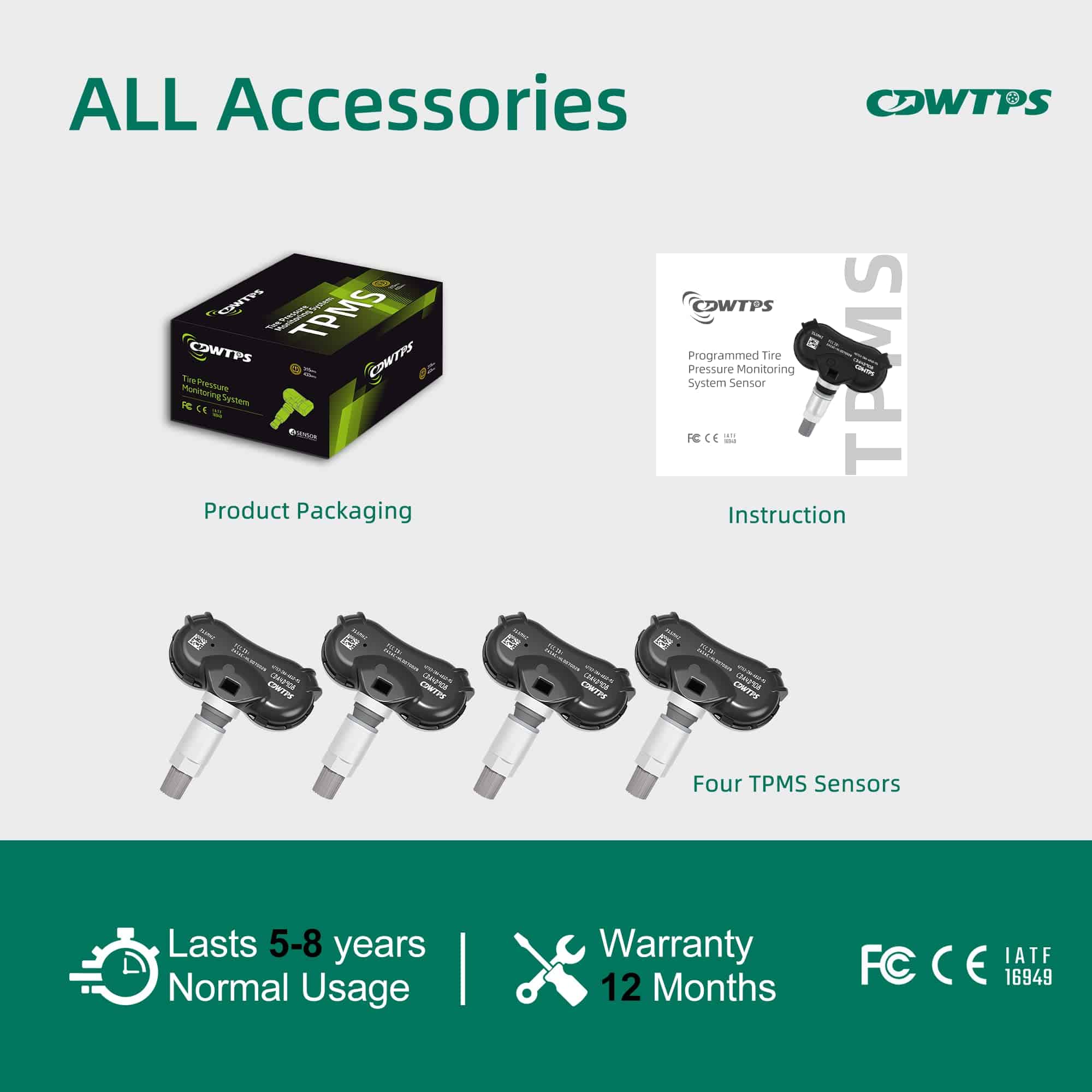 Sensor TPMS CDWTPS, Sistema de monitorización de presión de - Imagen 8
