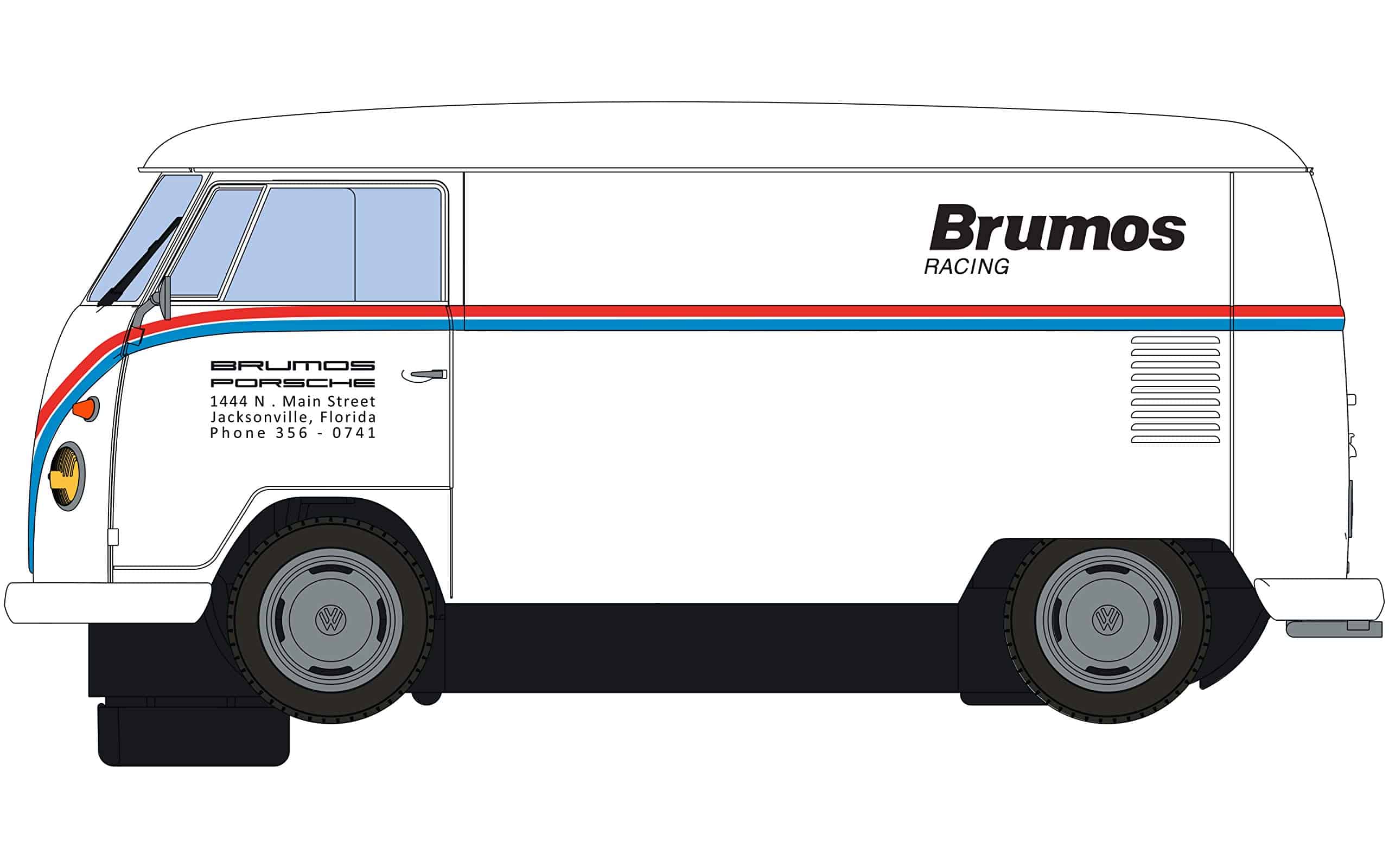 Scalextric Volkswagen Panel Van T1B Brumos Racing Coche de - Imagen 3