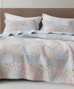 Juego de Colcha de Algodón Chezmoi Collection Holly de 3