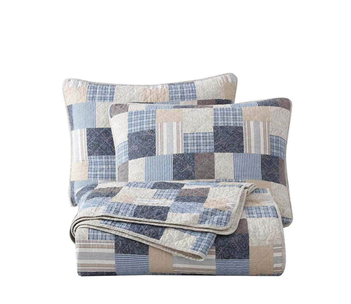 Juego de Edredón de Algodón Chezmoi Collection Douglas de 3