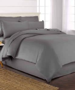 Juego de Funda de Edredón Twin por Pure -Gris Piedra