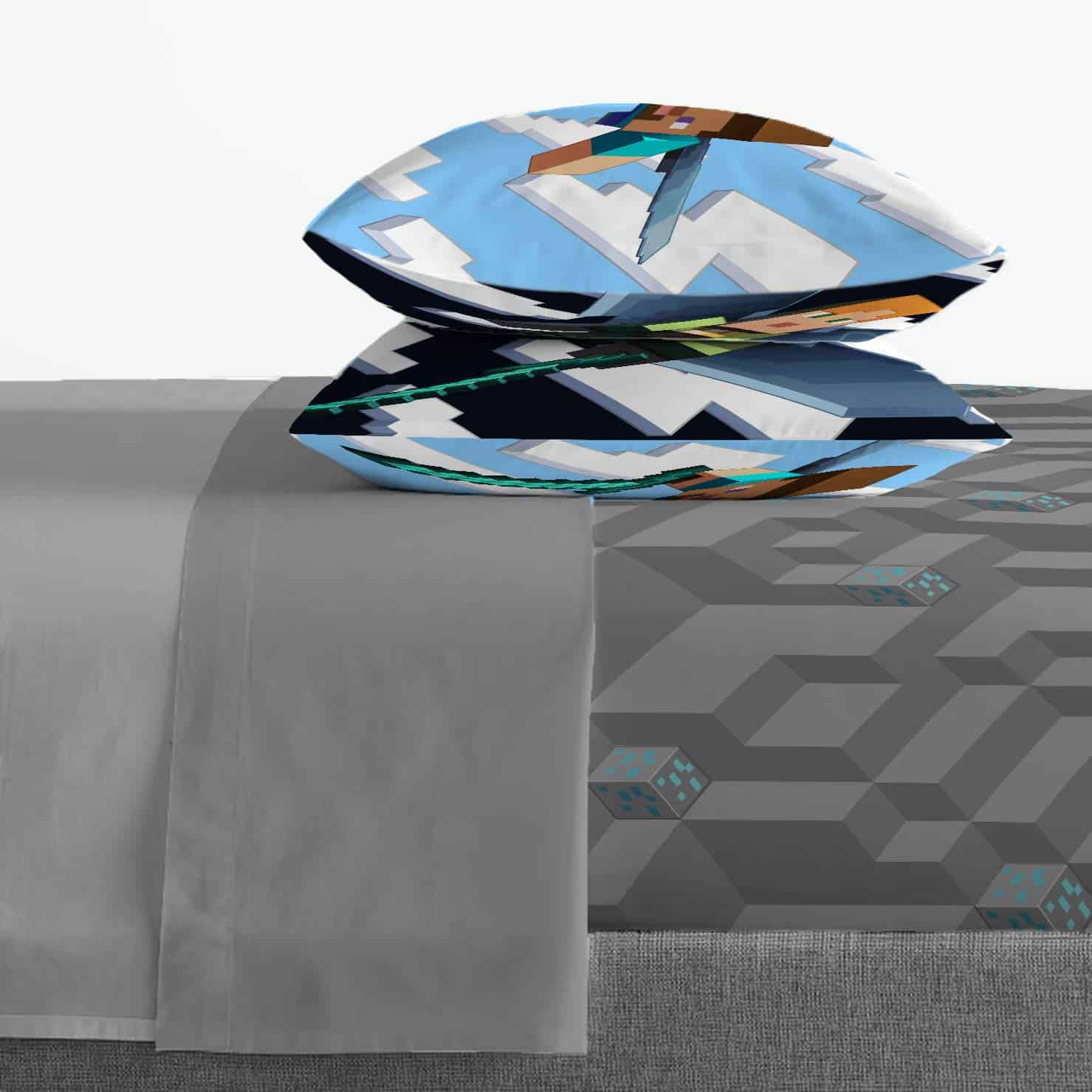 Jay Franco Minecraft Daytime 7 Pieza Juego de Cama Queen - - Imagen 6