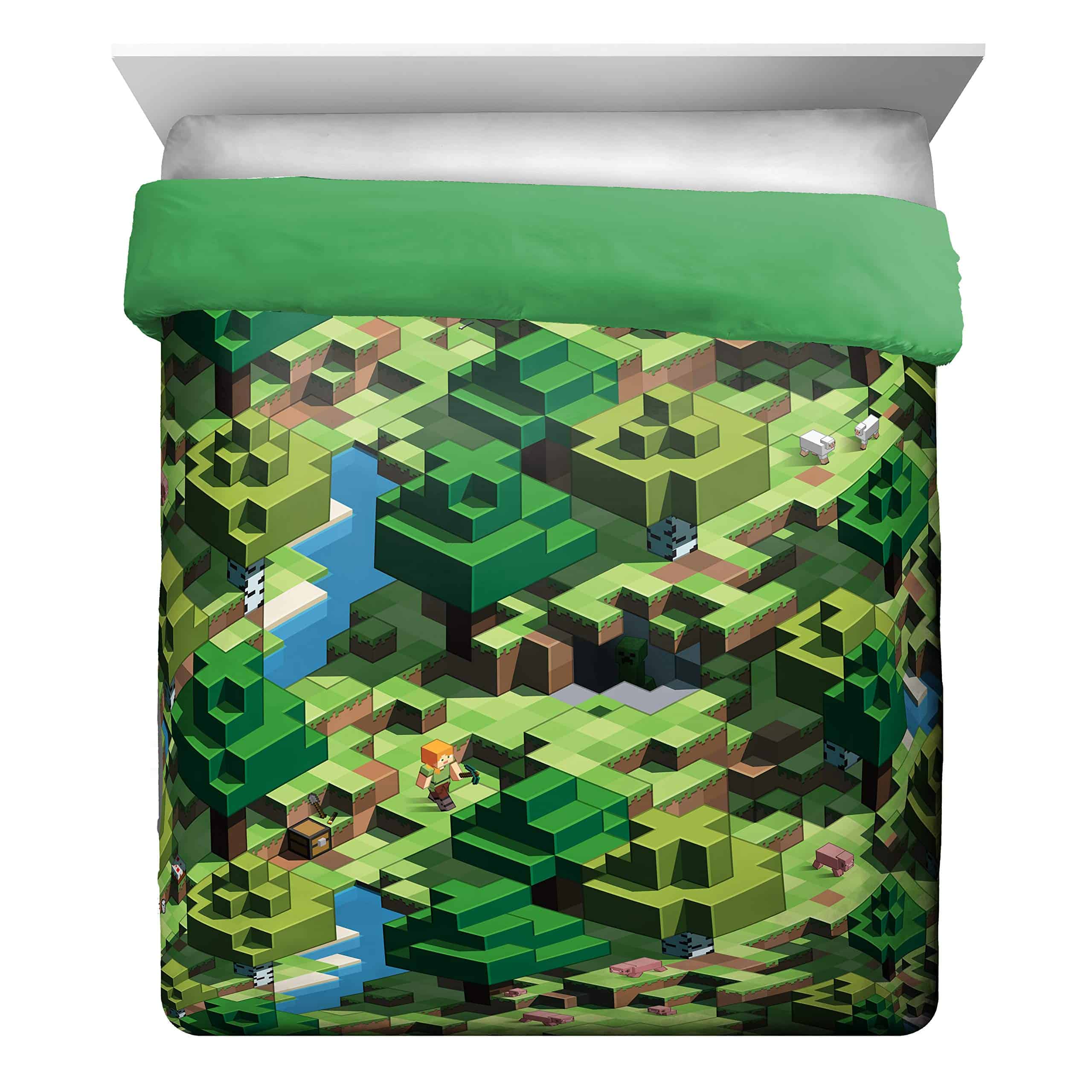 Jay Franco Minecraft Daytime 7 Pieza Juego de Cama Queen - - Imagen 3