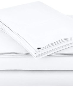 Juego de Sábanas para Cama de Agua Tamaño -Blanco Sólido