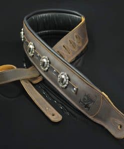 Correa Iconic Leathers CUSTOM SHOP 3.25" de Cuero Marrón