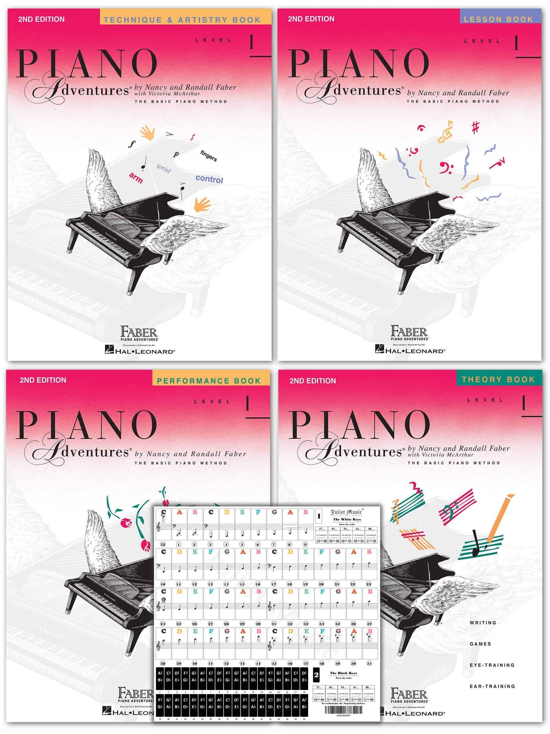 Conjunto de Paquete de Piano Adventures Nivel 1 2da Edición
