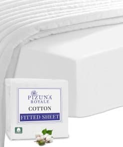 Sábana Bajera de 100% Algodón de Lujo Puro Tamaño King