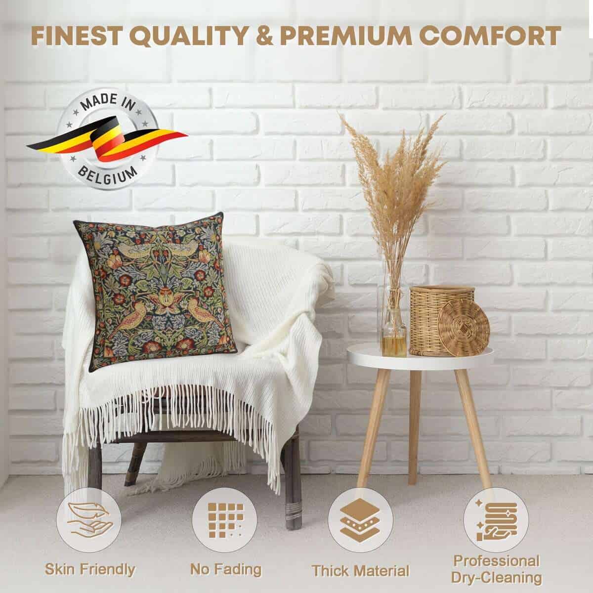 Funda de Cojín Charlotte Home Furnishings 16x16 in, Azul - Imagen 4