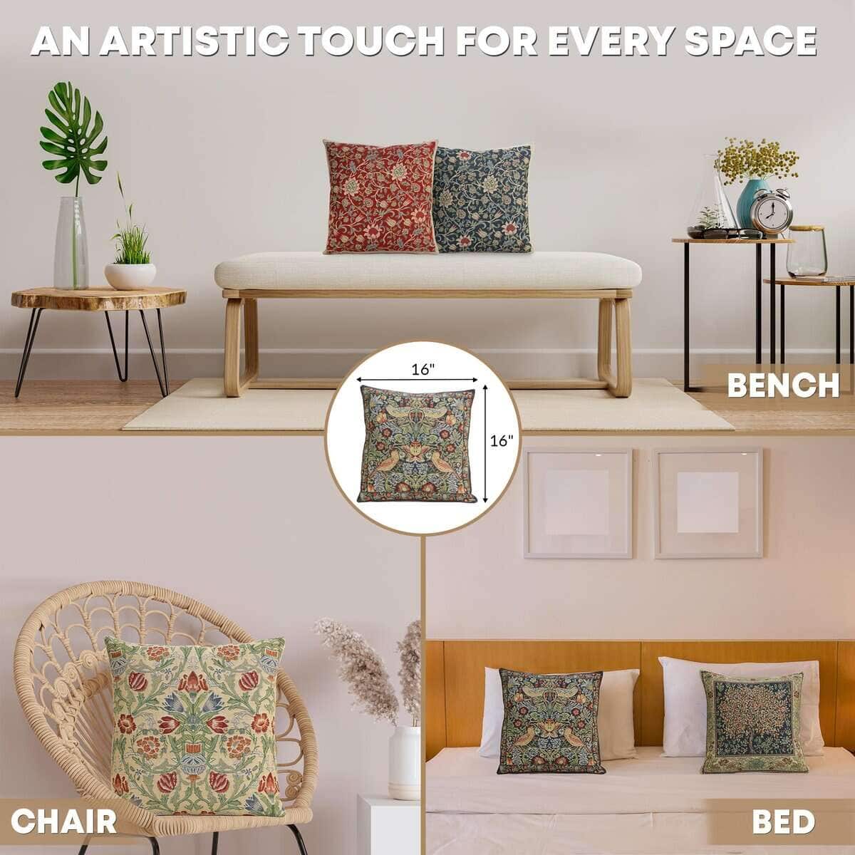 Funda de Cojín Charlotte Home Furnishings 16x16 in, Azul - Imagen 6