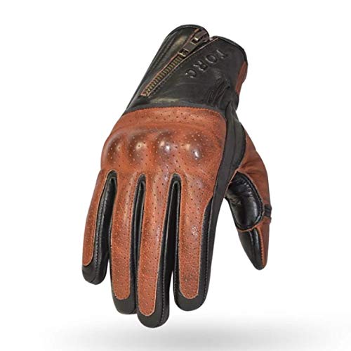 Guantes de Motocicleta TORC, (Negro -Negro / Canela, San Ped