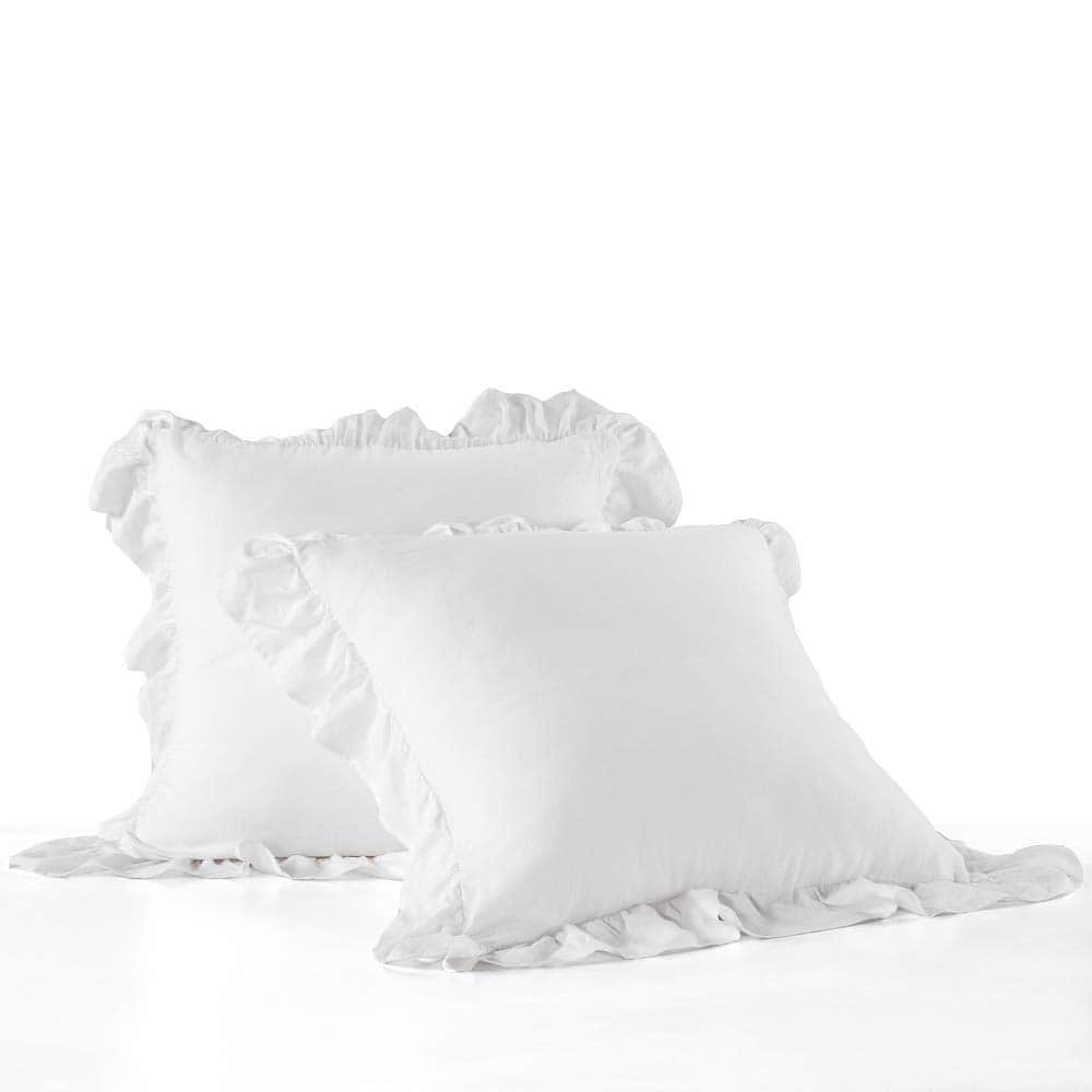 Fundas de Almohada Europeas de Lino Francés Lavado de