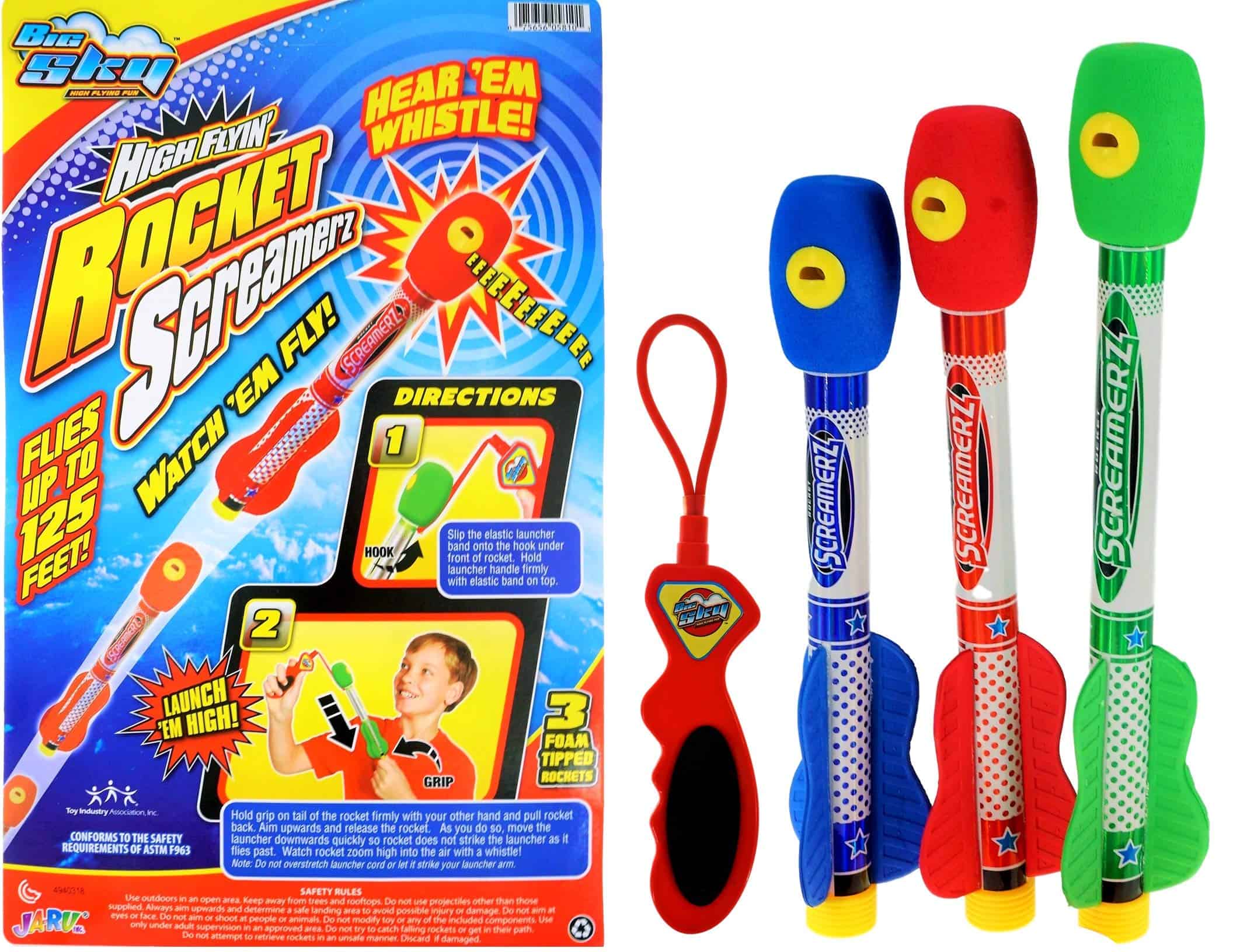 JA-RU Slingshot Flying Rocket w/Sound Toy 10.5" (6 Sets) - Imagen 5