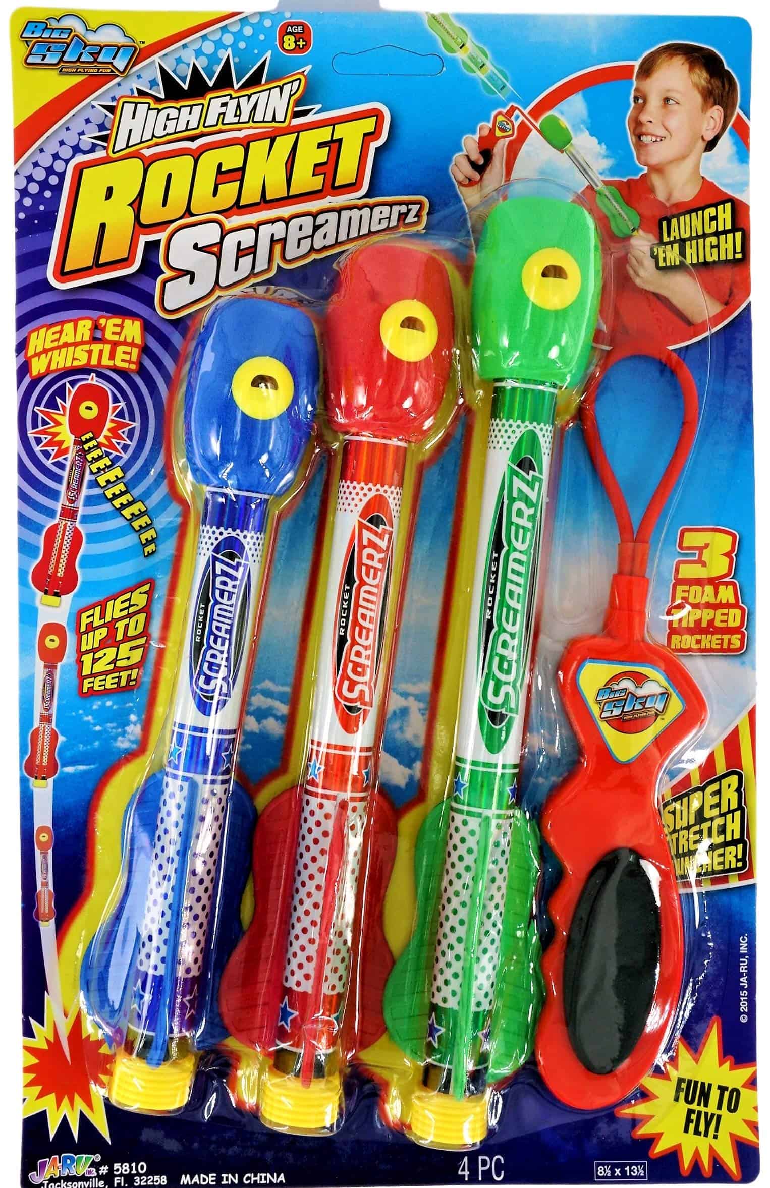 JA-RU Slingshot Flying Rocket w/Sound Toy 10.5" (6 Sets) - Imagen 3