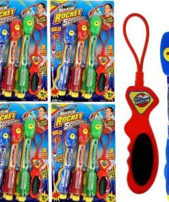 JA-RU Slingshot Flying Rocket w/Sound Toy 10.5" (6 Sets)