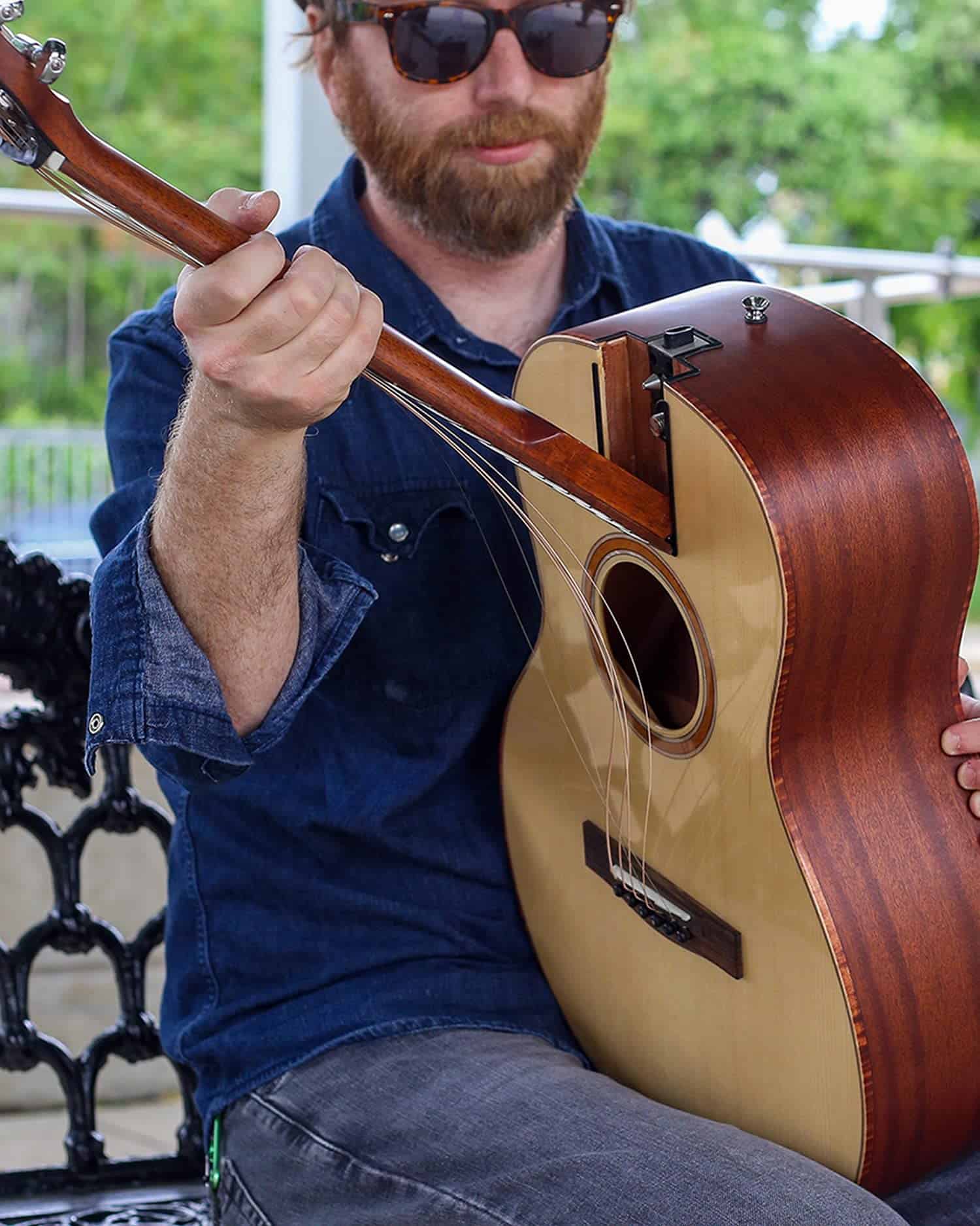 Guitarra de Viaje de Madera Maciza de Sitka Journey - Imagen 9