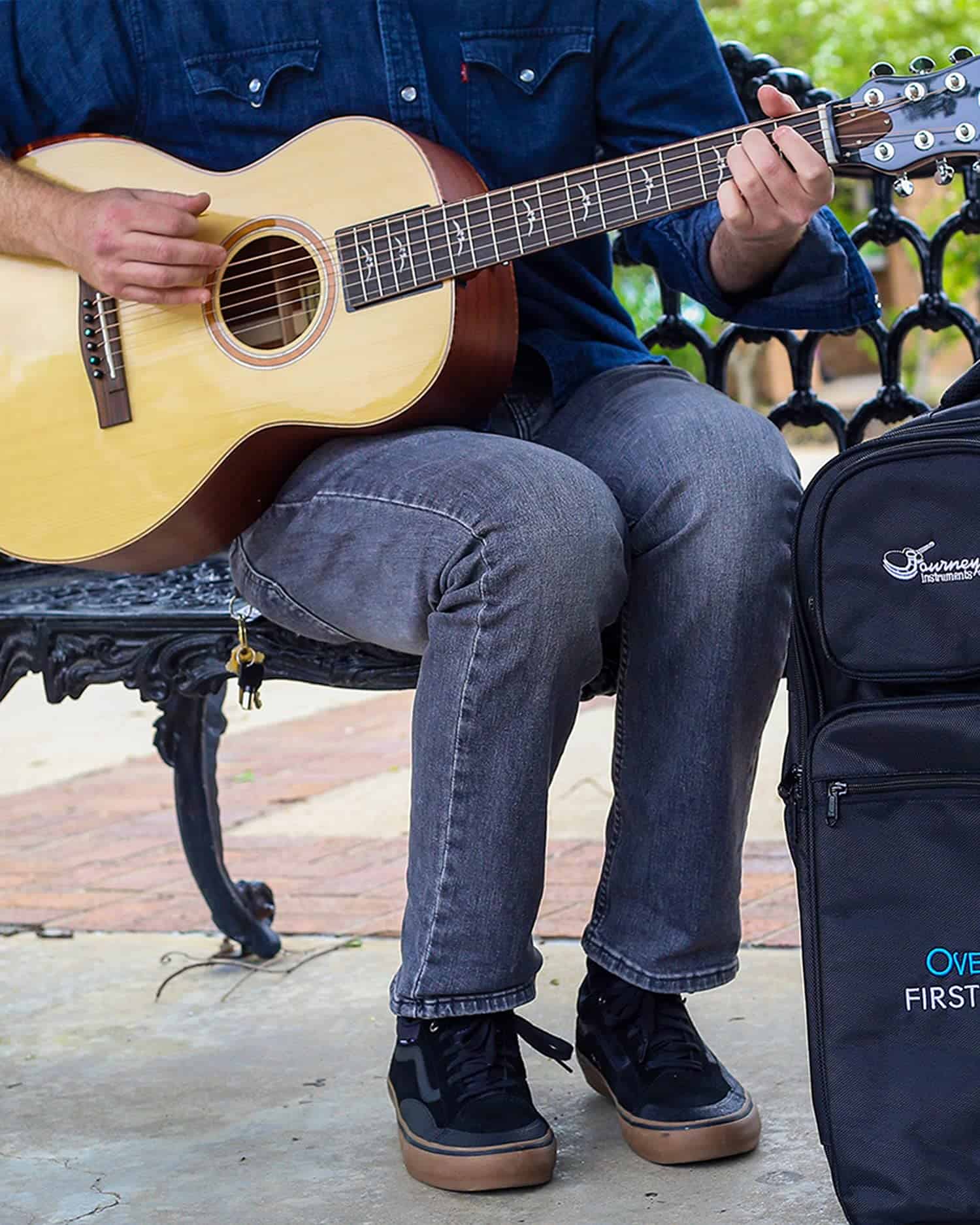 Guitarra de Viaje de Madera Maciza de Sitka Journey - Imagen 7