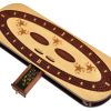 Tablero de Cribbage Ovalado de Madera de Lujo de PALM ROYAL