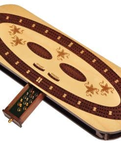 Tablero de Cribbage Ovalado de Madera de Lujo de PALM ROYAL
