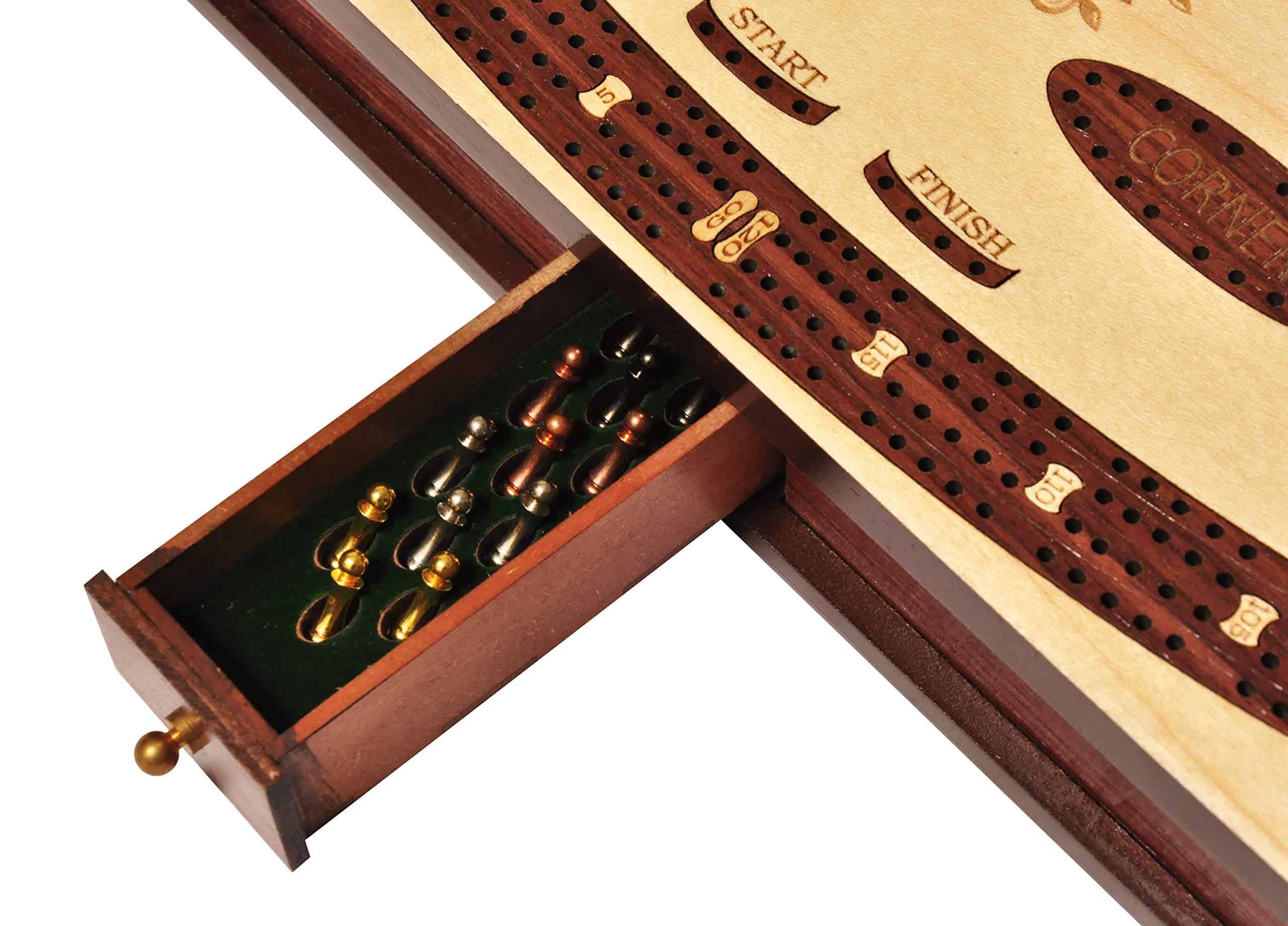 Tablero de Cribbage Ovalado de Madera de Lujo de PALM ROYAL - Imagen 8