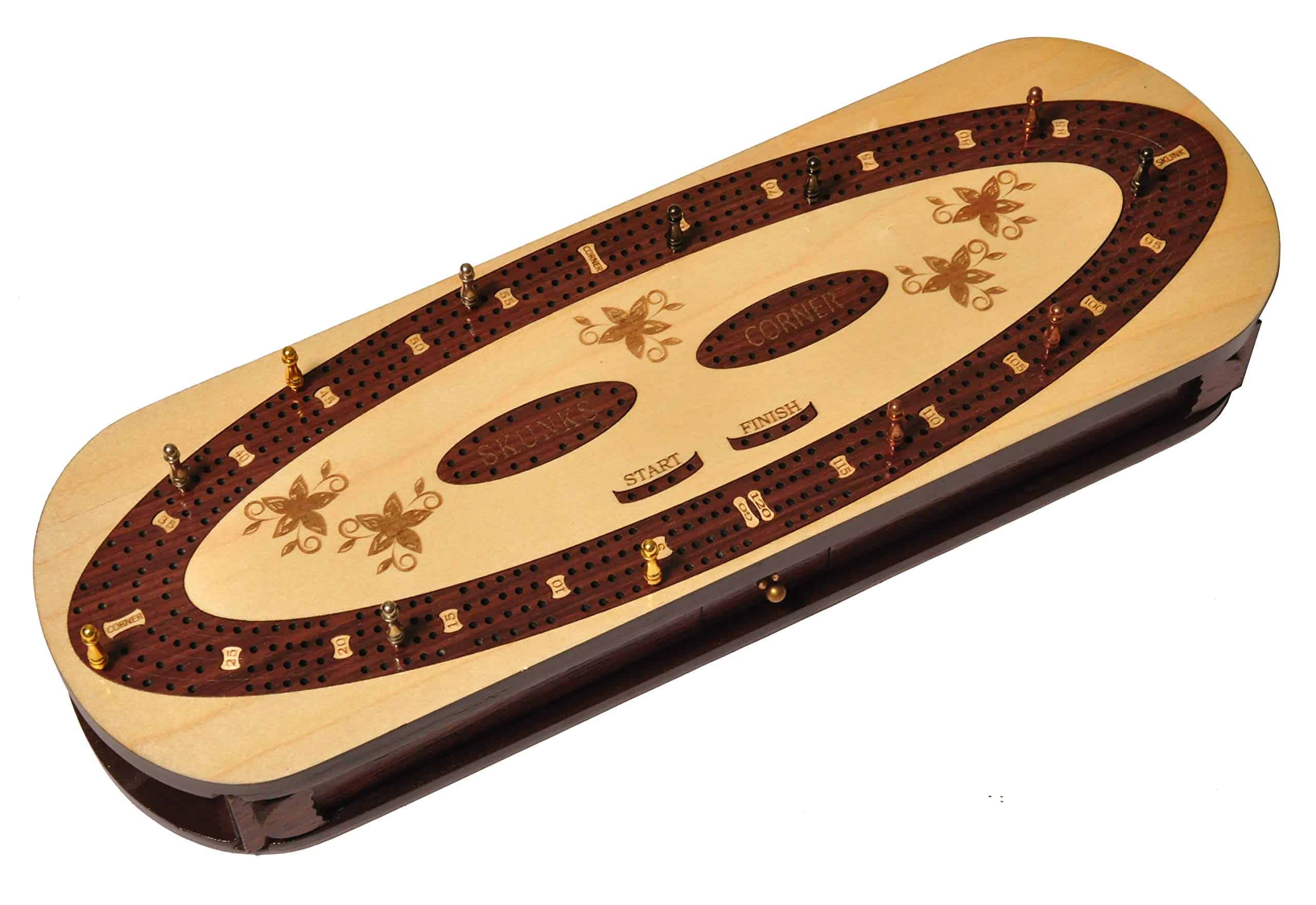 Tablero de Cribbage Ovalado de Madera de Lujo de PALM ROYAL - Imagen 3