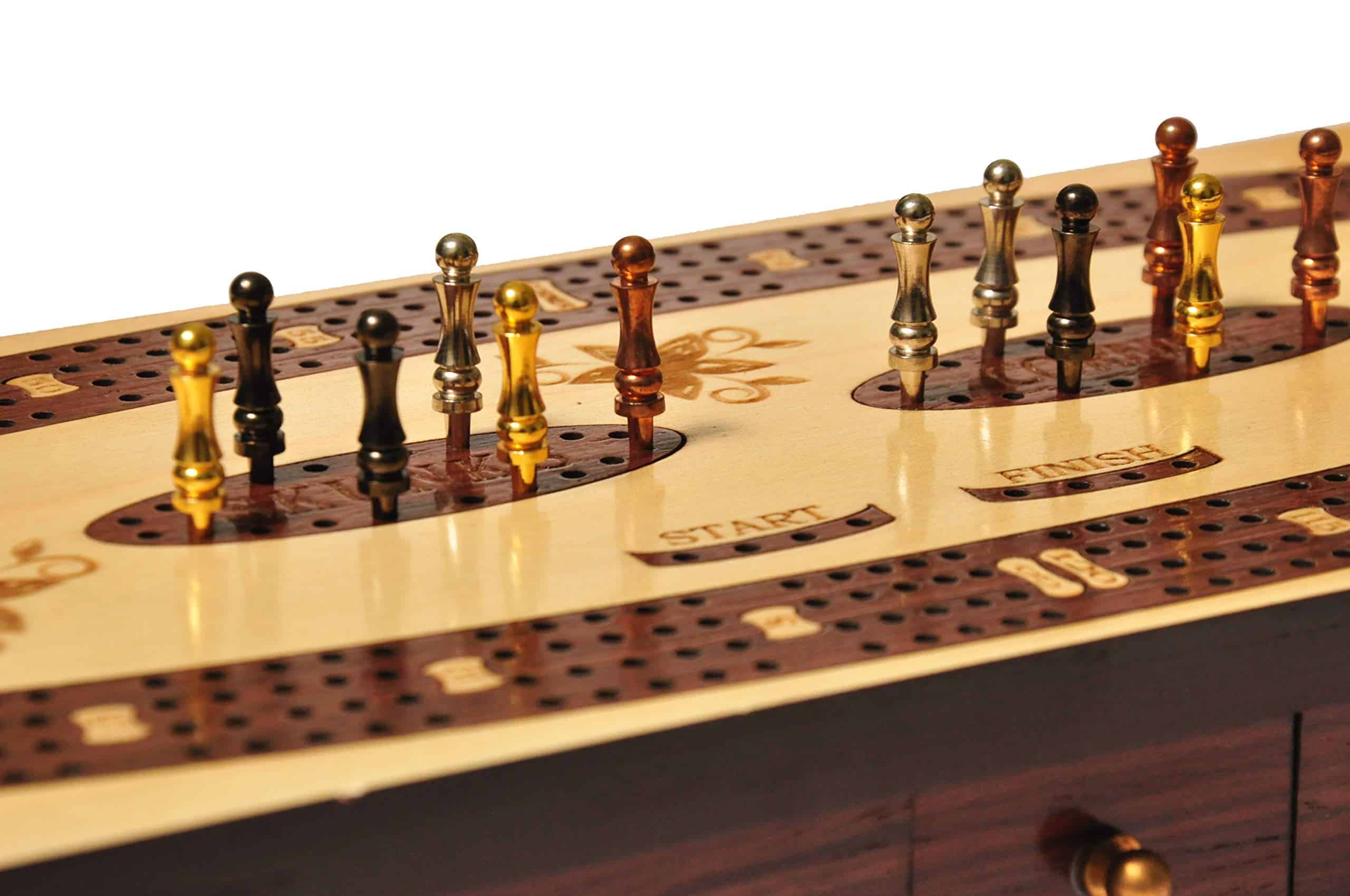 Tablero de Cribbage Ovalado de Madera de Lujo de PALM ROYAL - Imagen 4