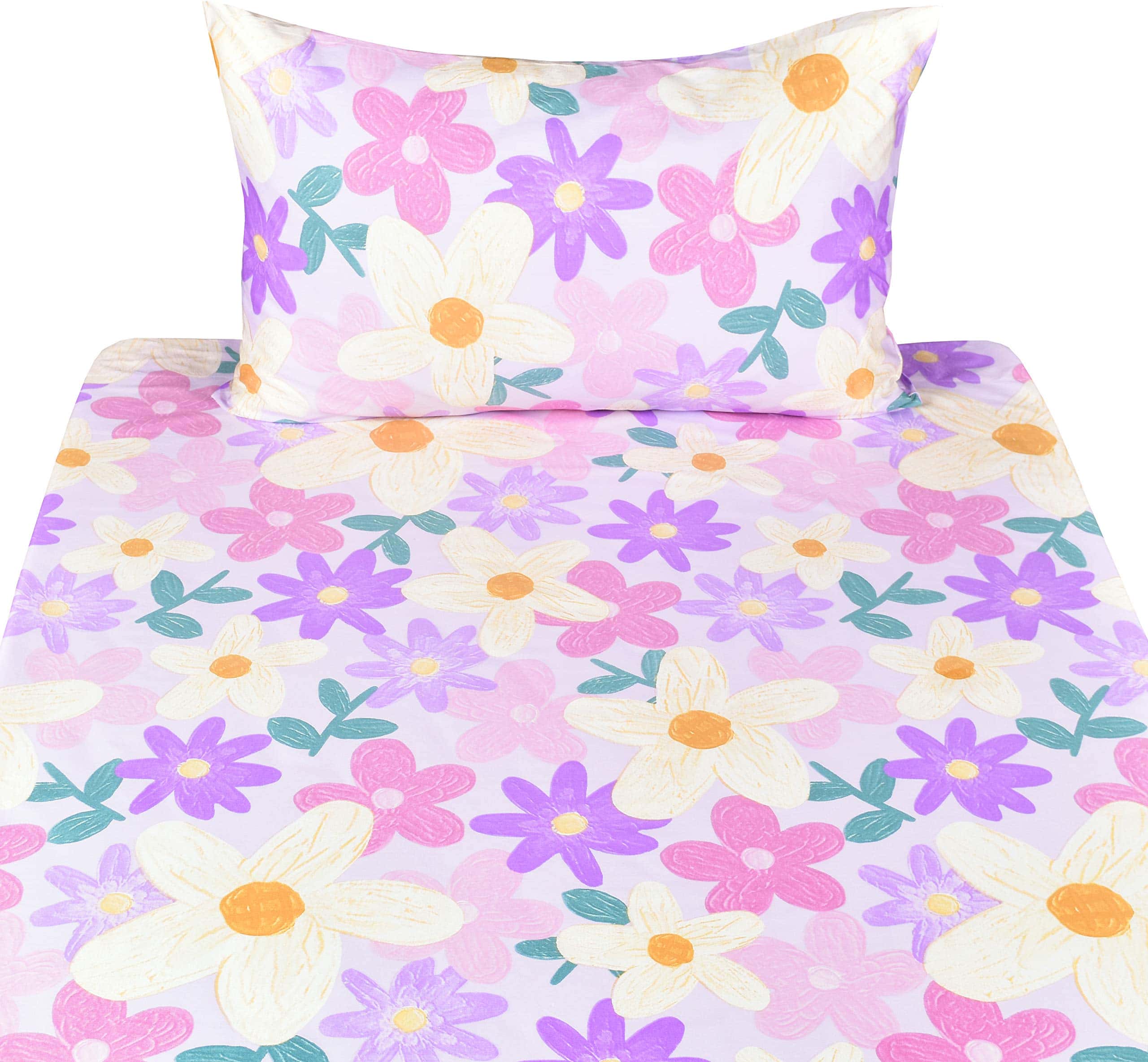 Juego de Sábanas para Cama de Niñas con Pintura de Flores - Imagen 4
