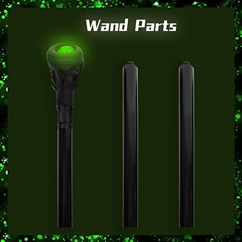 Varita del Maléfica de 51 pulgadas con orbe de luz verde, - Imagen 5